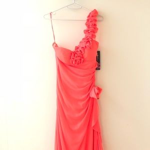 ☀️SALE! NWT Bright salmon floor length dress